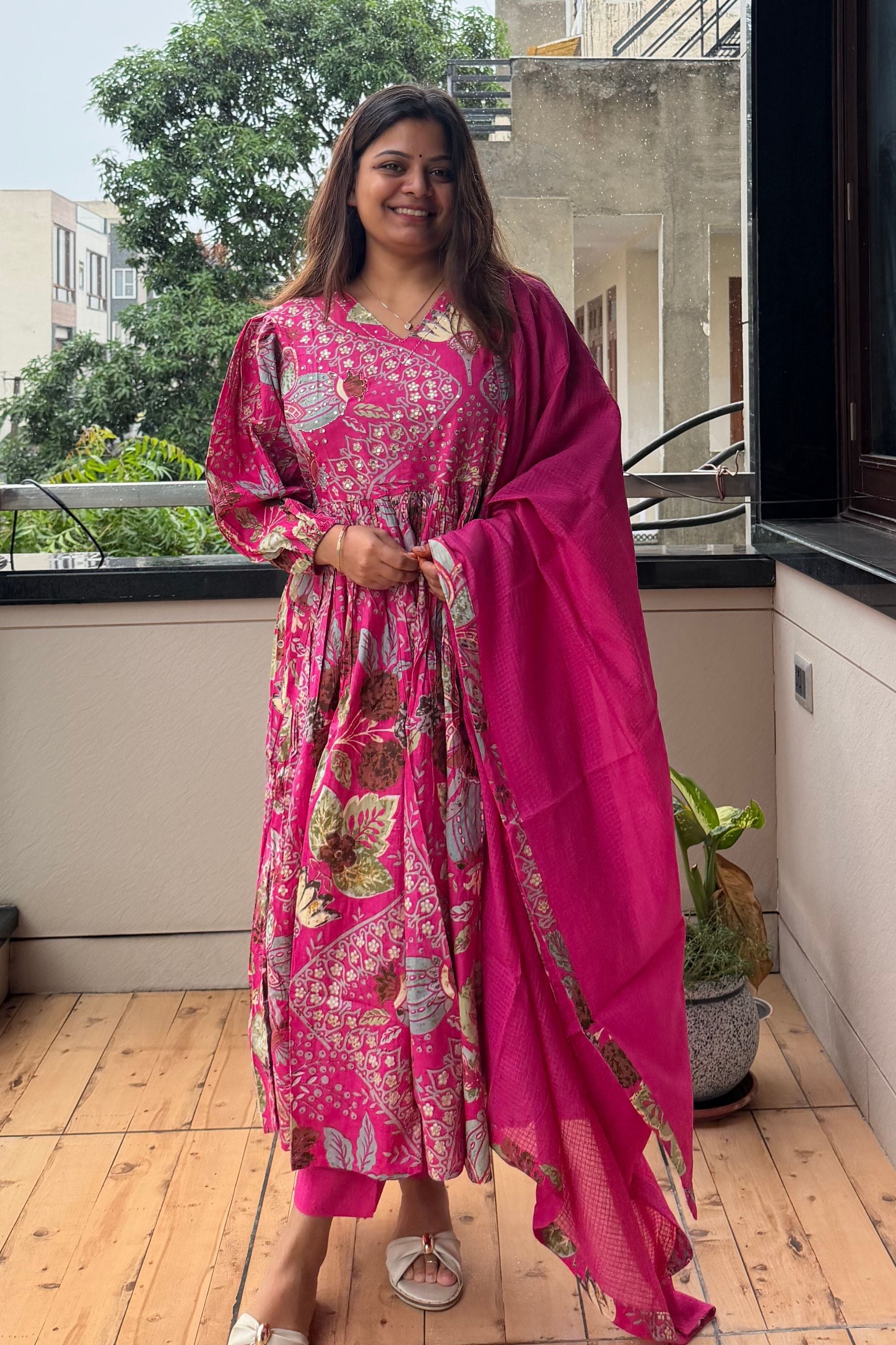 Anarkali dupatta Set