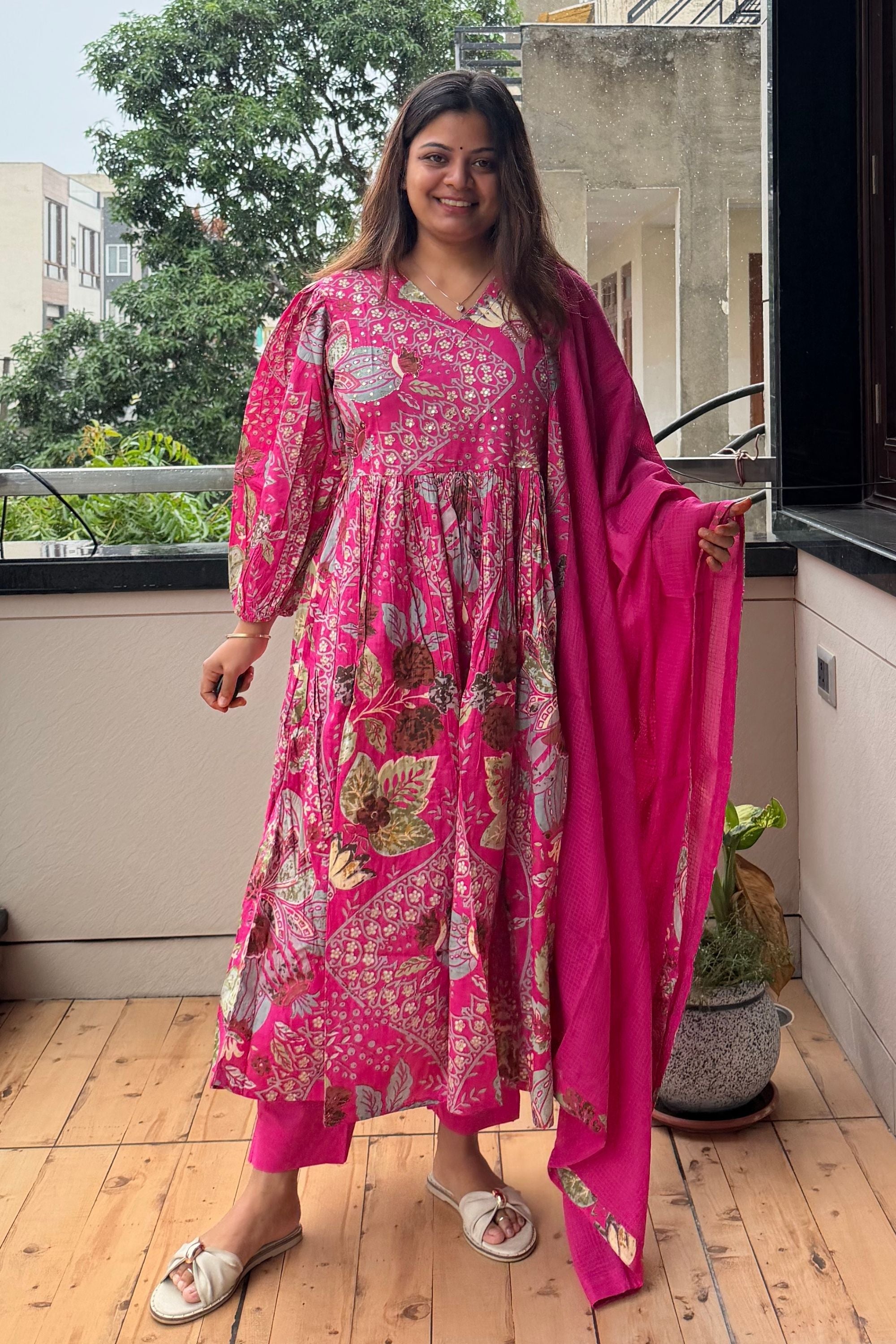 Anarkali dupatta Set