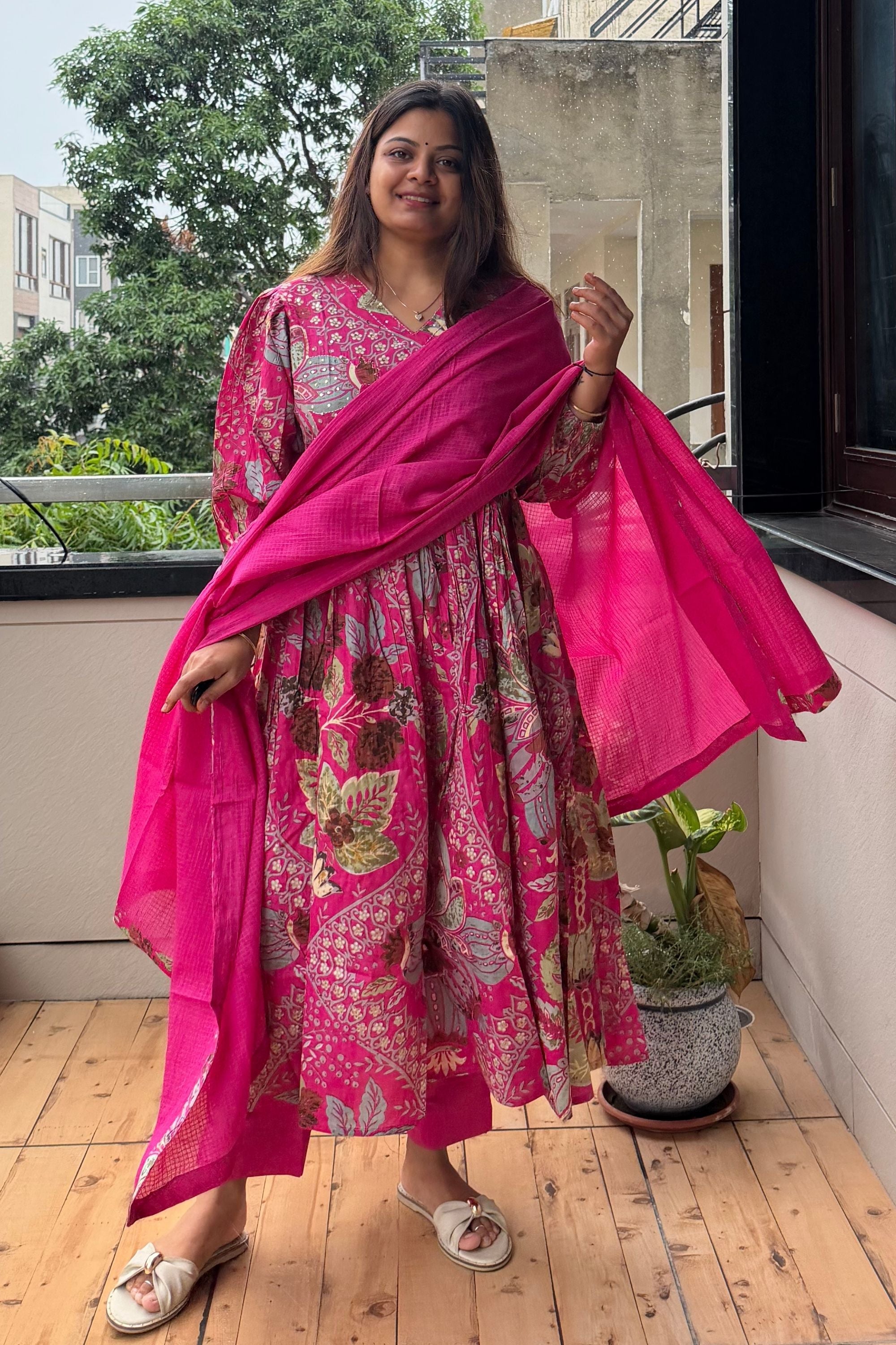 Anarkali dupatta Set