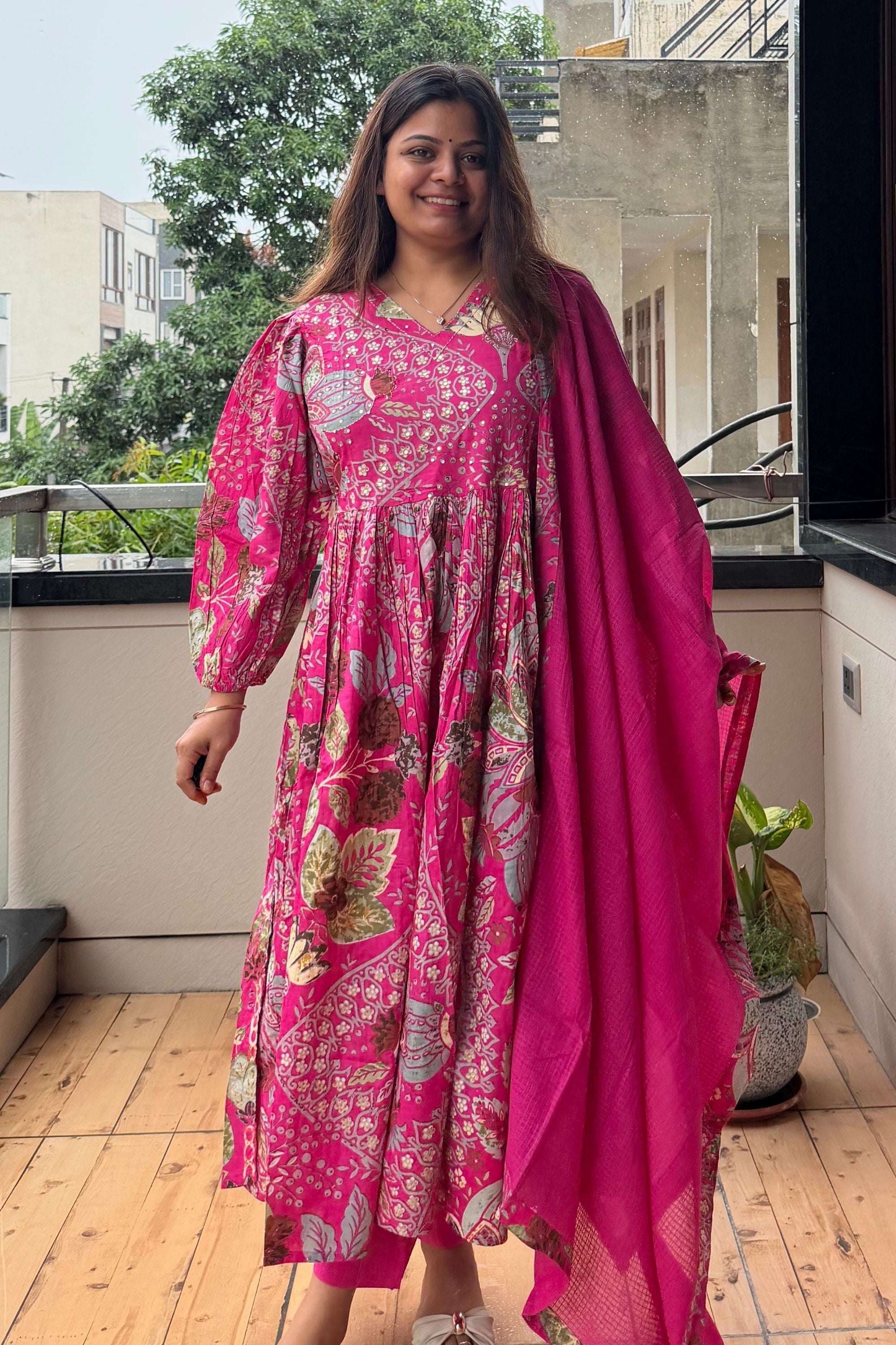 Anarkali dupatta Set