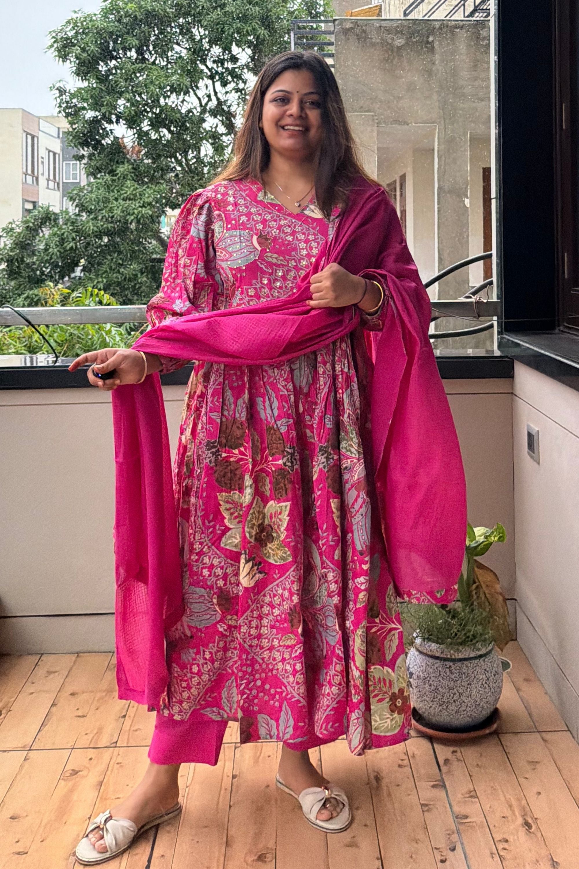 Anarkali dupatta Set
