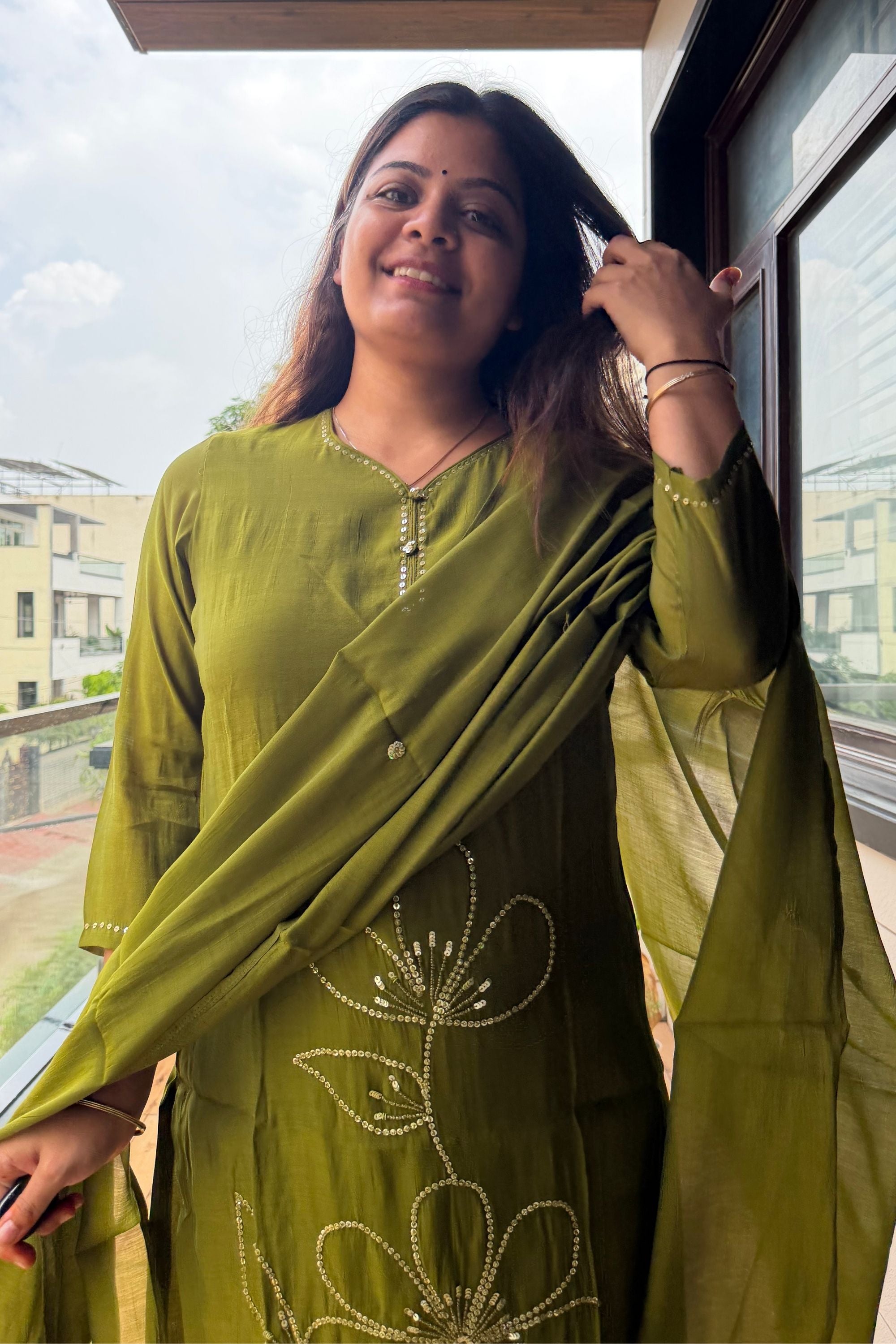 Dupatta Pant Set
