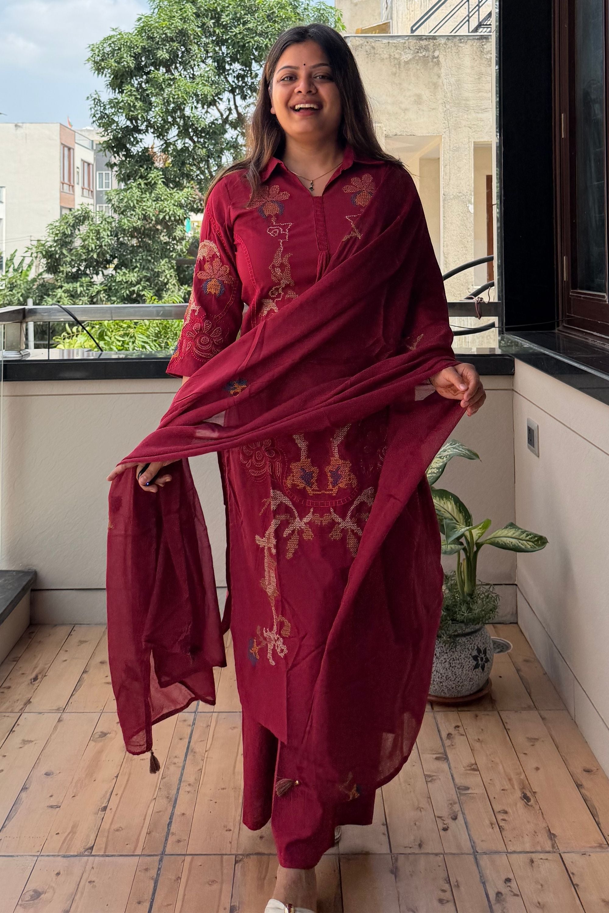 Dupatta Pant Set