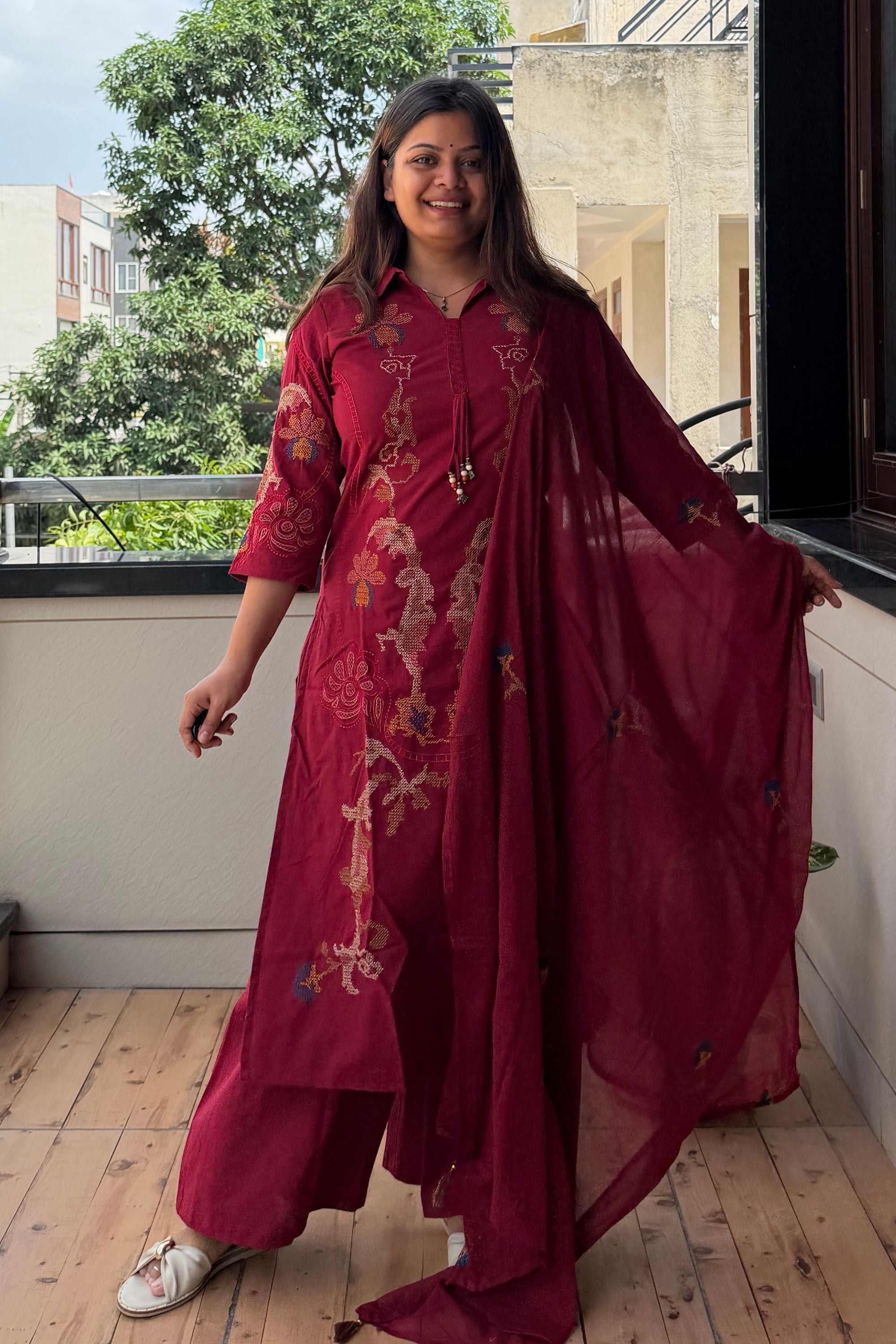 Dupatta Pant Set