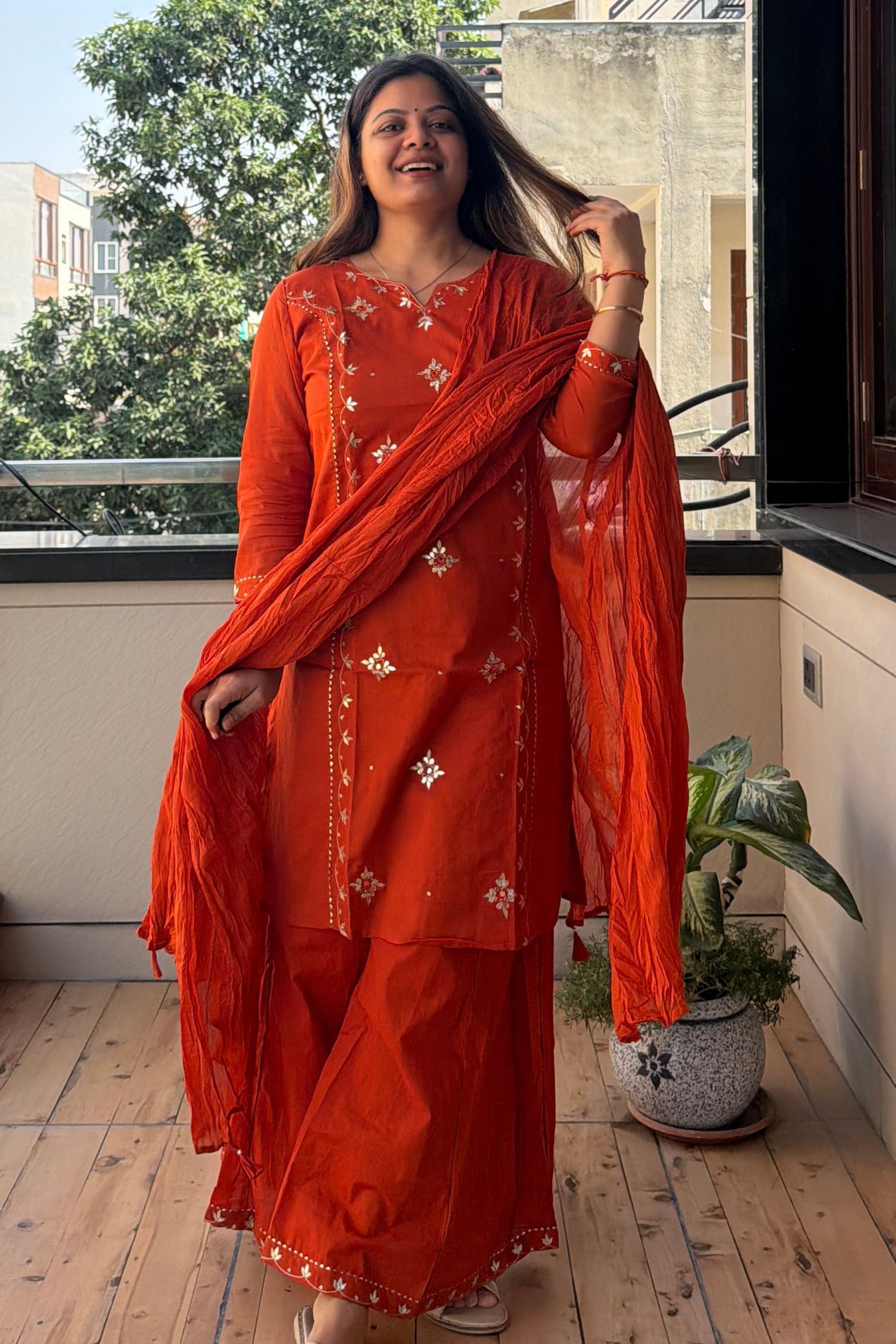 Dupatta Pant Set