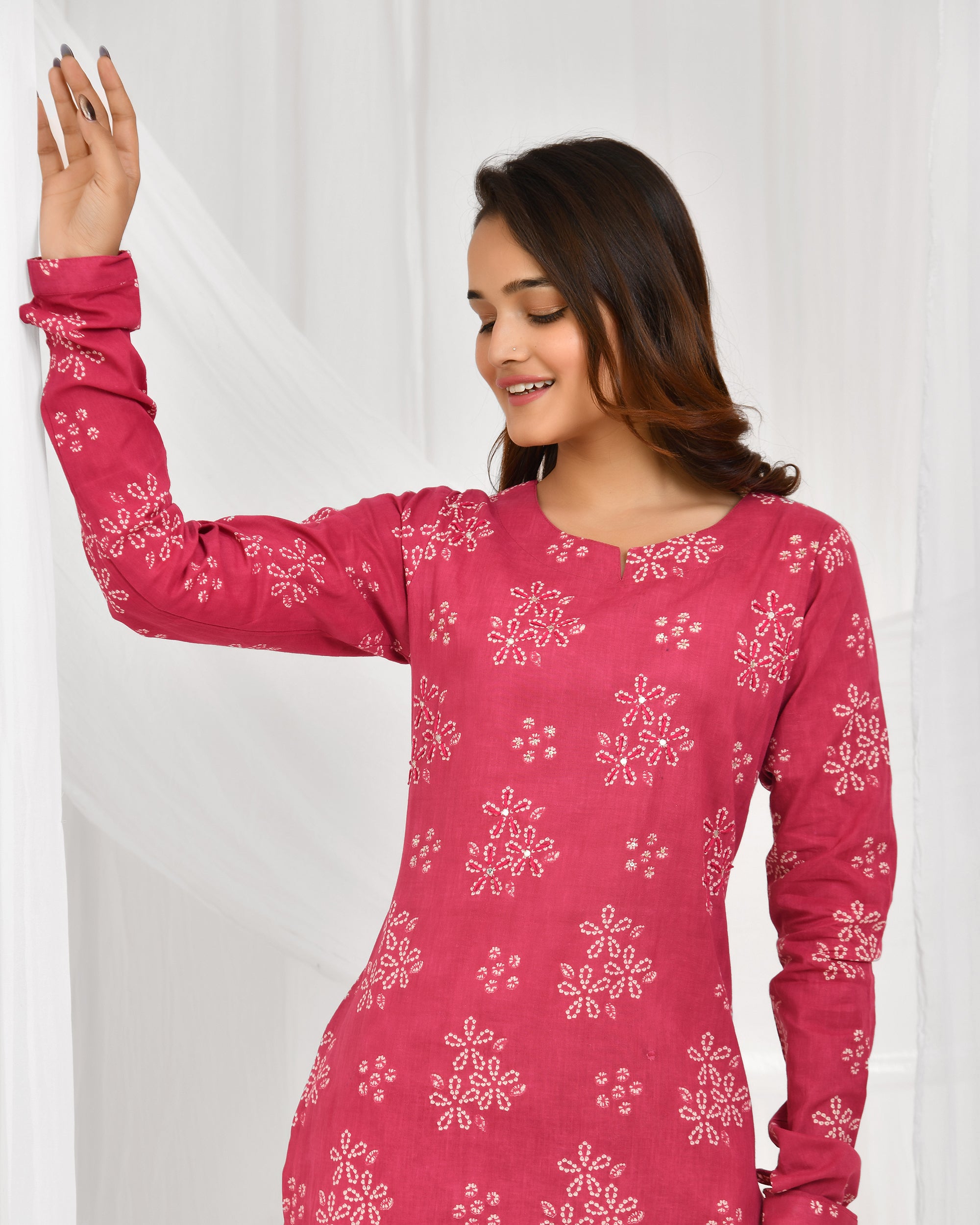 Churidar Sleeve Dupatta Pant Set