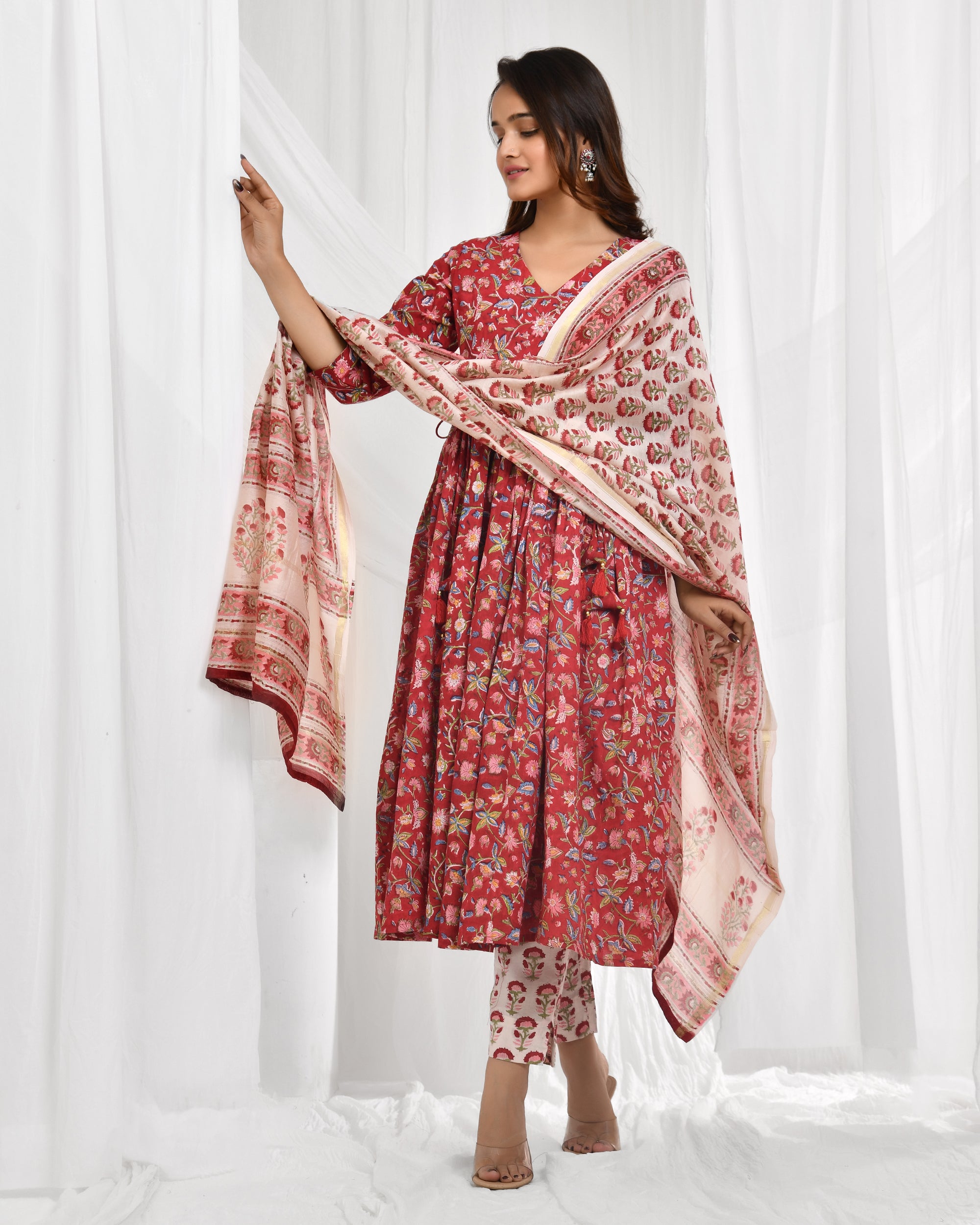 Anarkali Dupatta Set