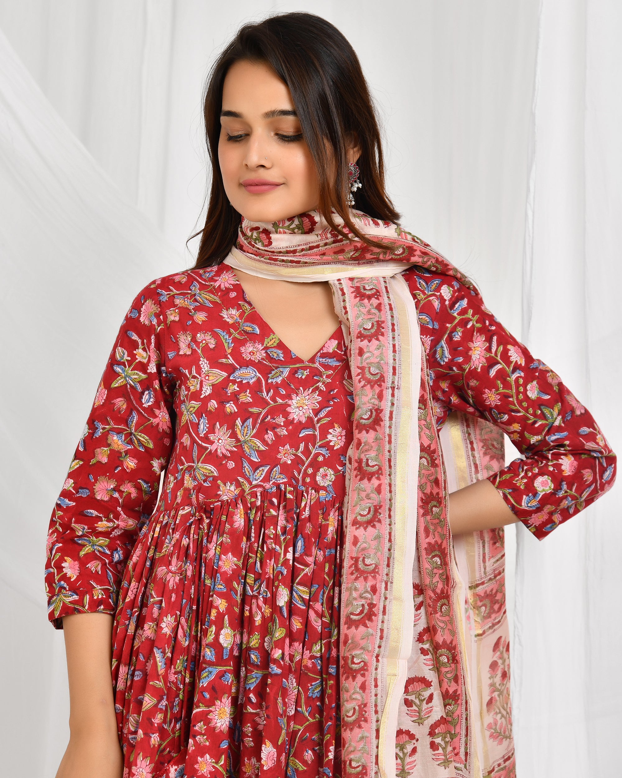 Anarkali Dupatta Set