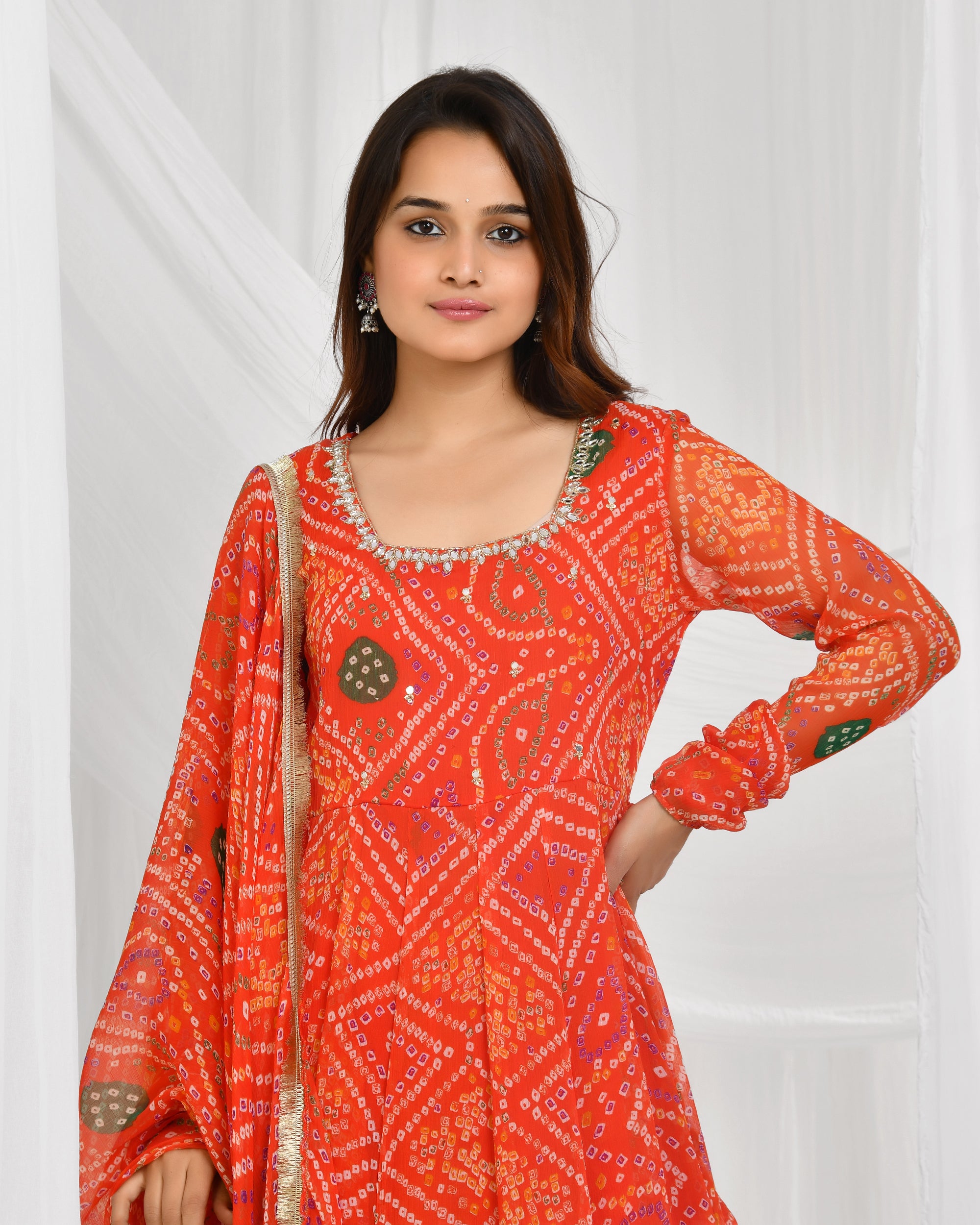 Bandhani Dupatta Pant Set