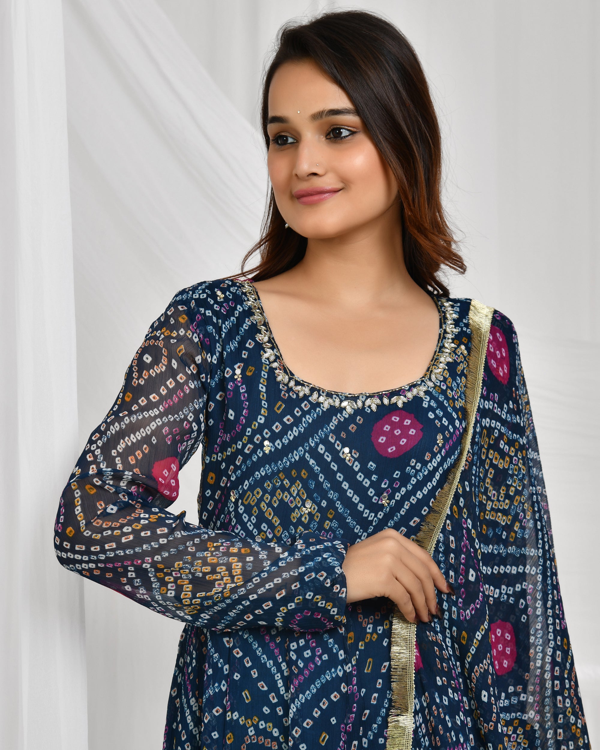 Bandhani Dupatta Pant Set