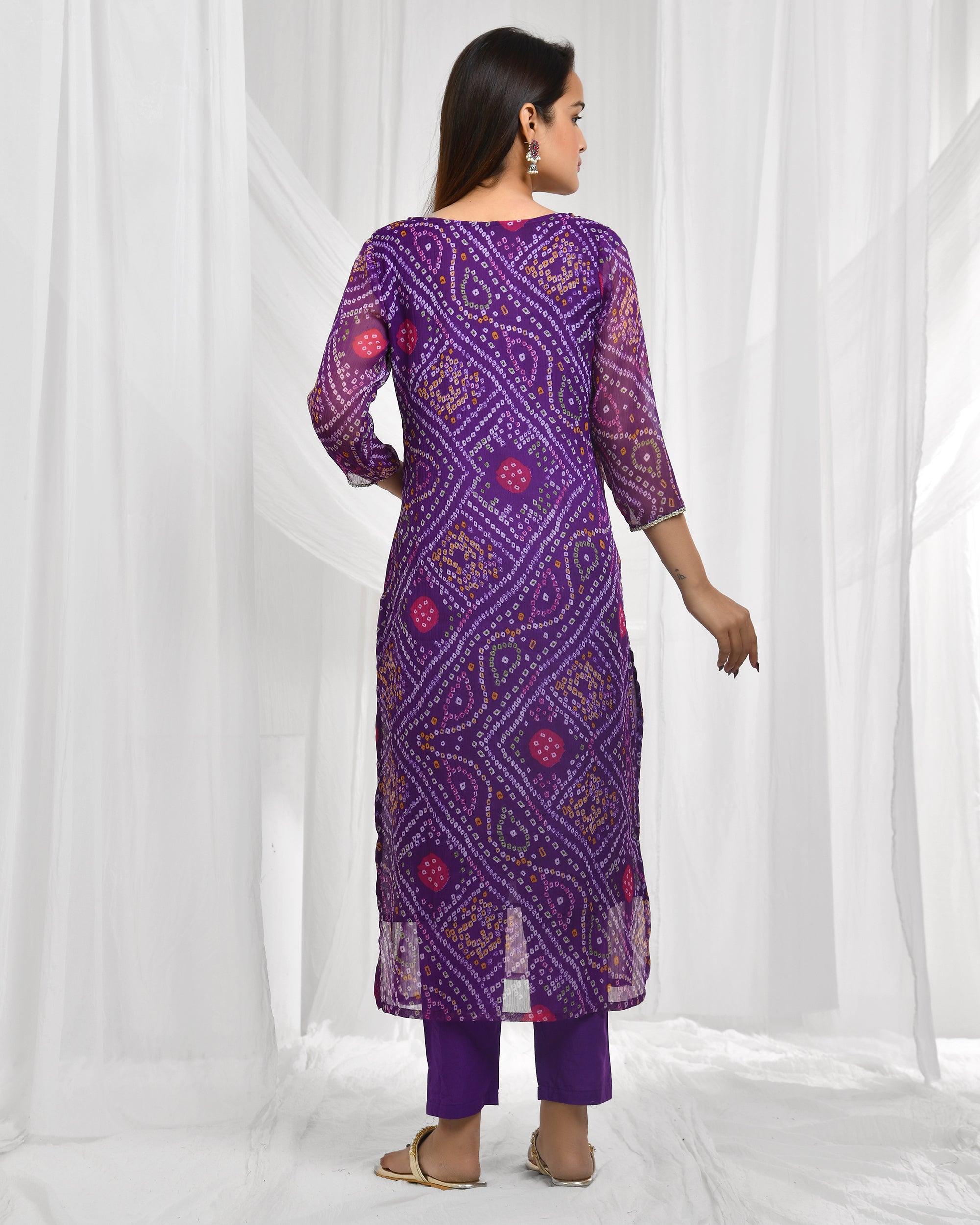 Bandhani Dupatta Pant Set