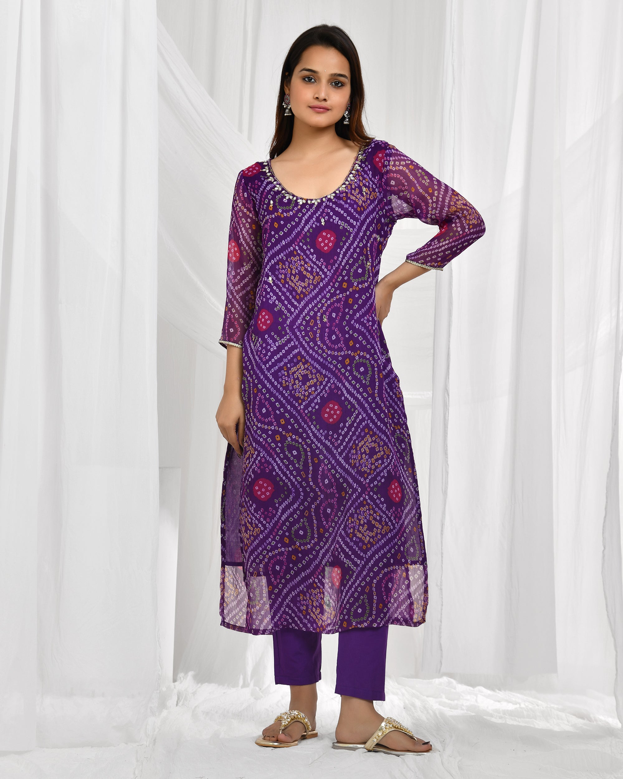 Bandhani Dupatta Pant Set