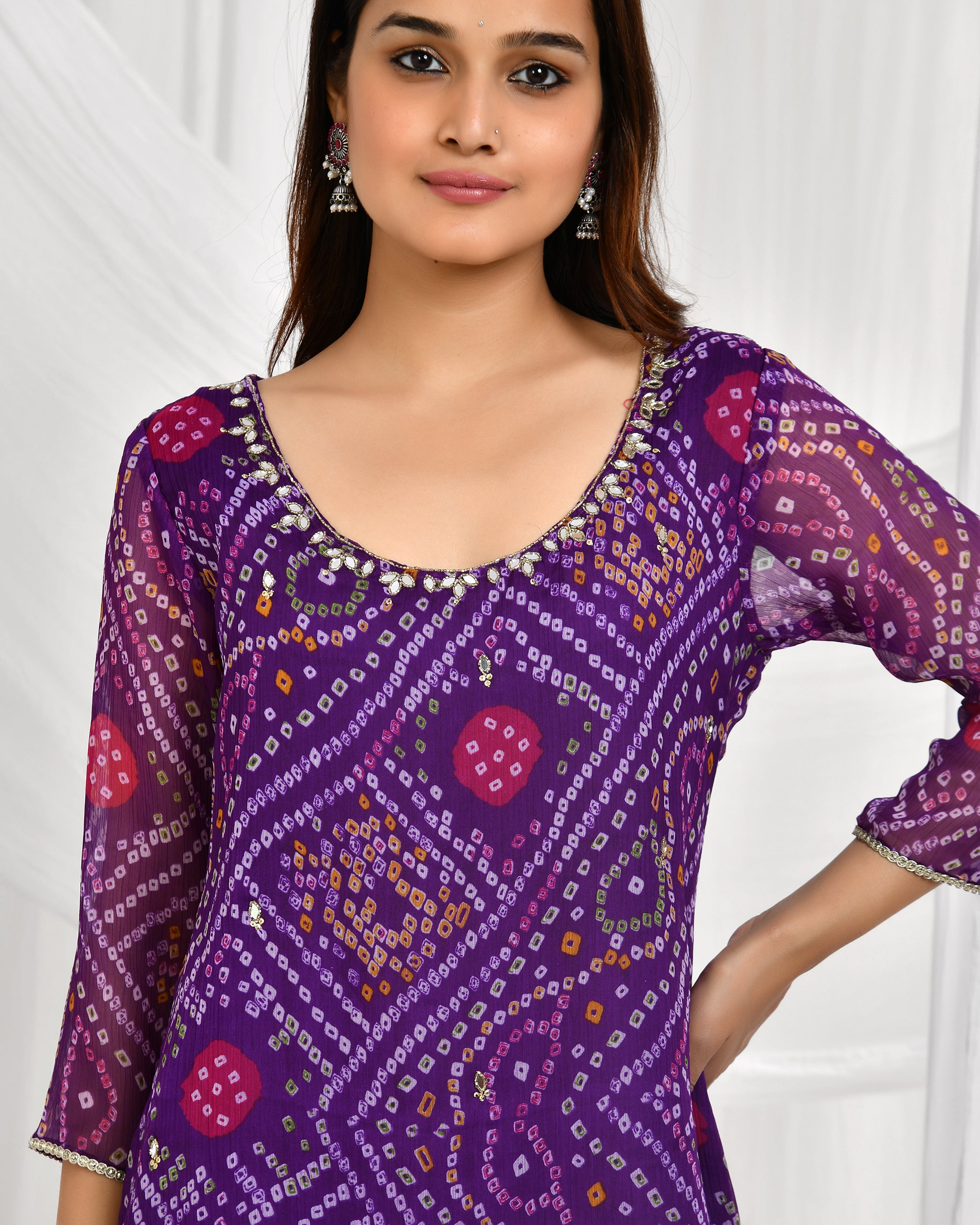 Bandhani Dupatta Pant Set