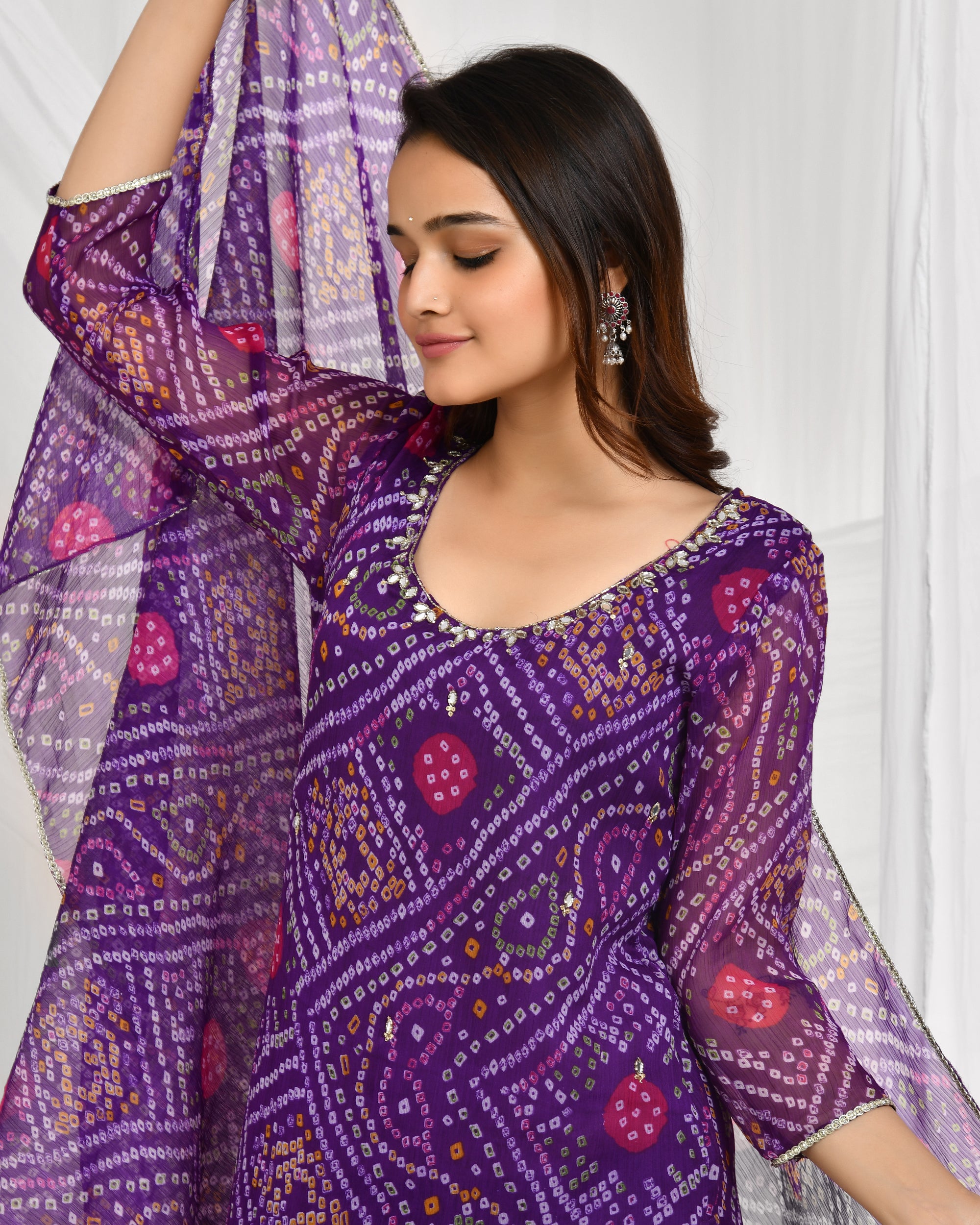 Bandhani Dupatta Pant Set