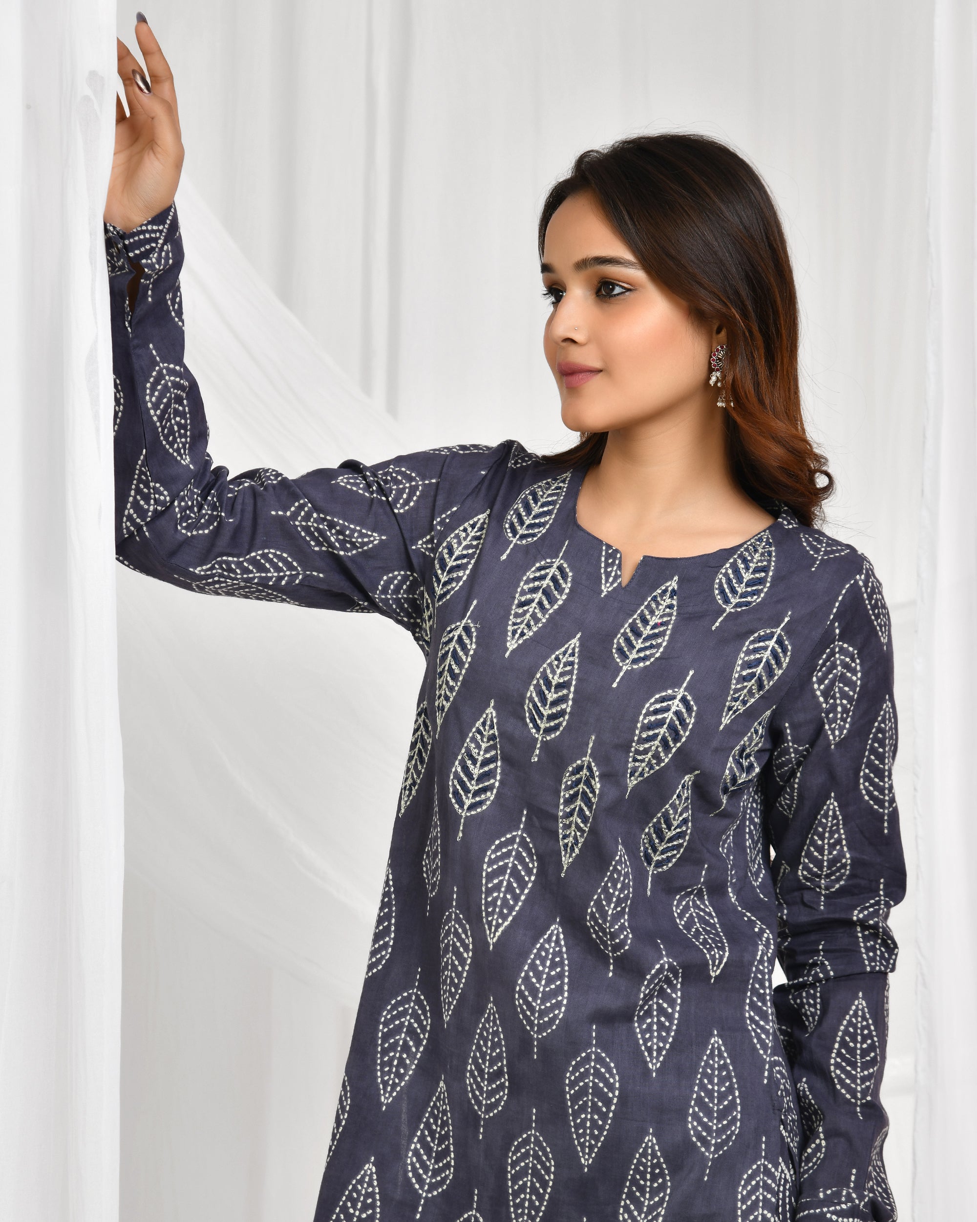 Churidar Sleeve Dupatta Pant Set