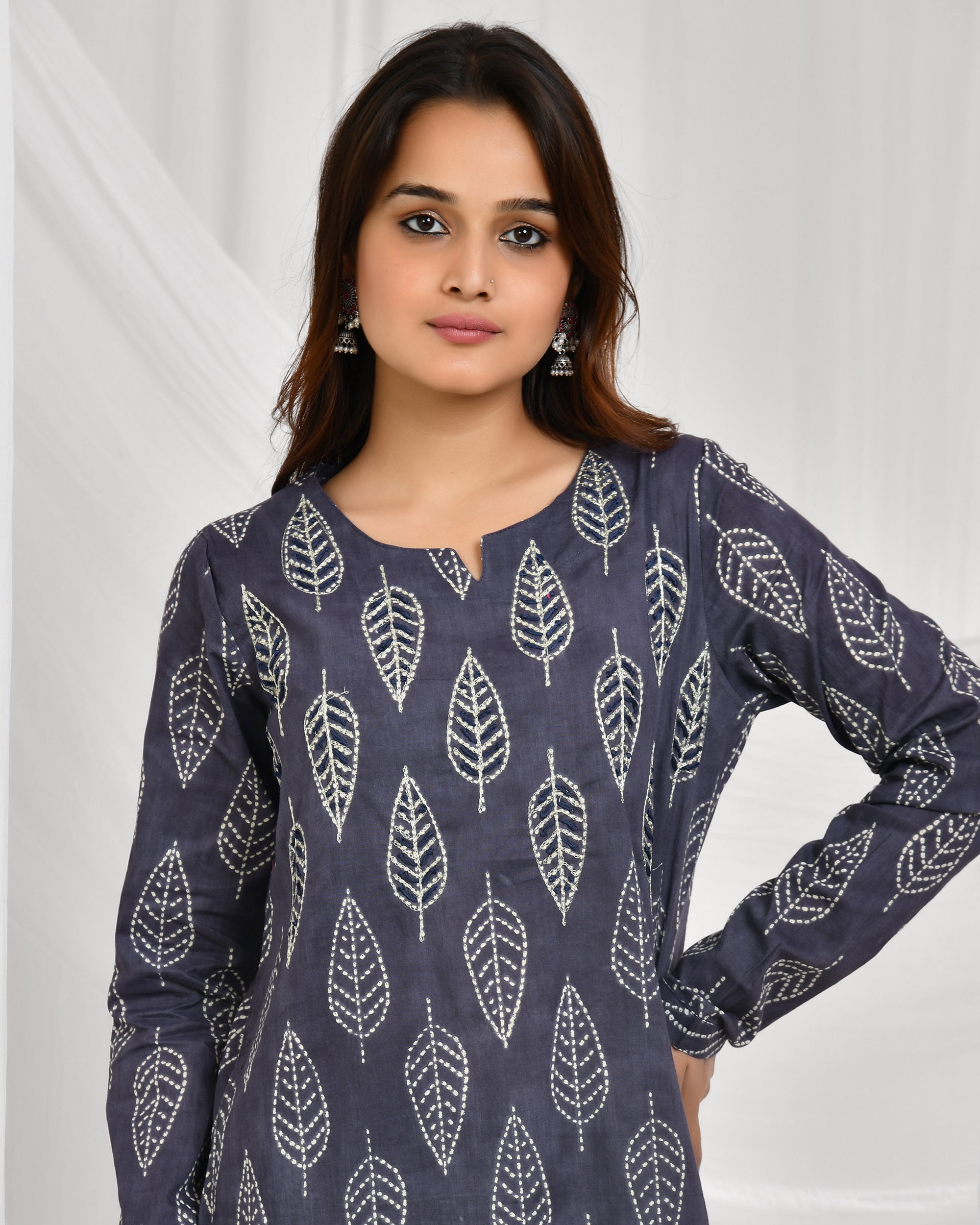 Churidar Sleeve Dupatta Pant Set