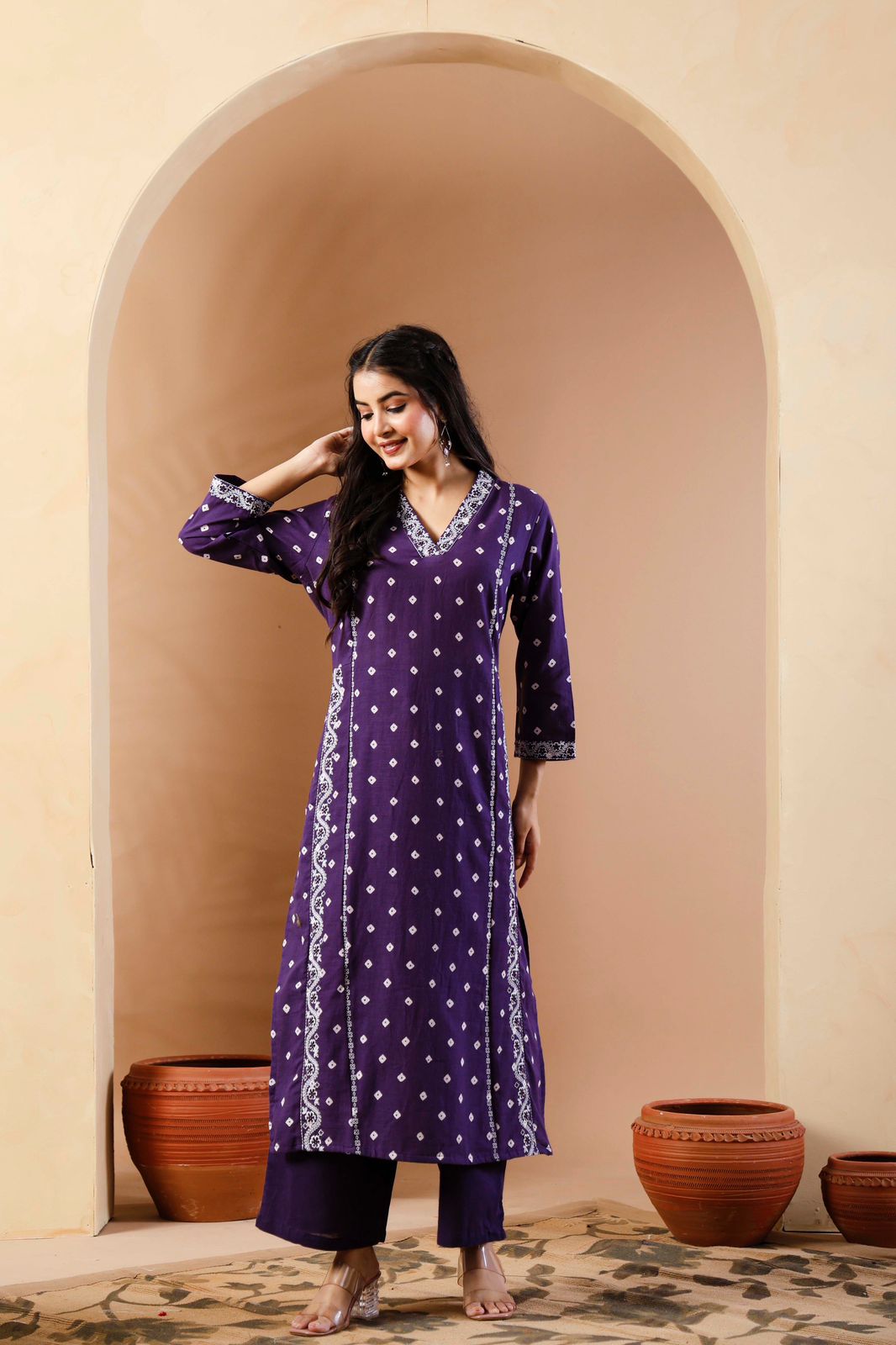 Bandhej Dupatta Pant Set